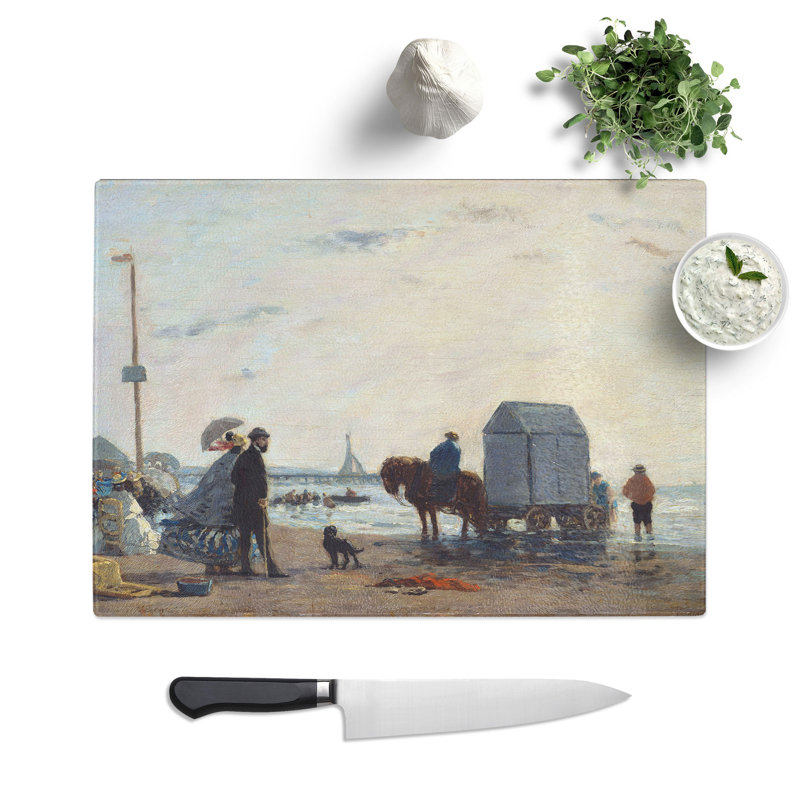 Beach at Trouville Vol.5 by Eugene Boudin Chopping Board, 0.4cm H x 29cm W x 39cm L