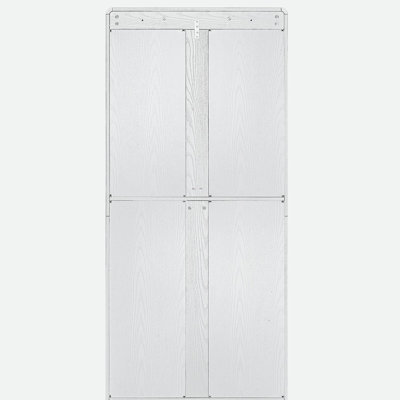 Grand garde-manger de style campagnard de 72 po avec 8 tablettes de porte, armoire de rangement courbée avec 3 tablettes réglables, tiroir caché, armoire polyvalente