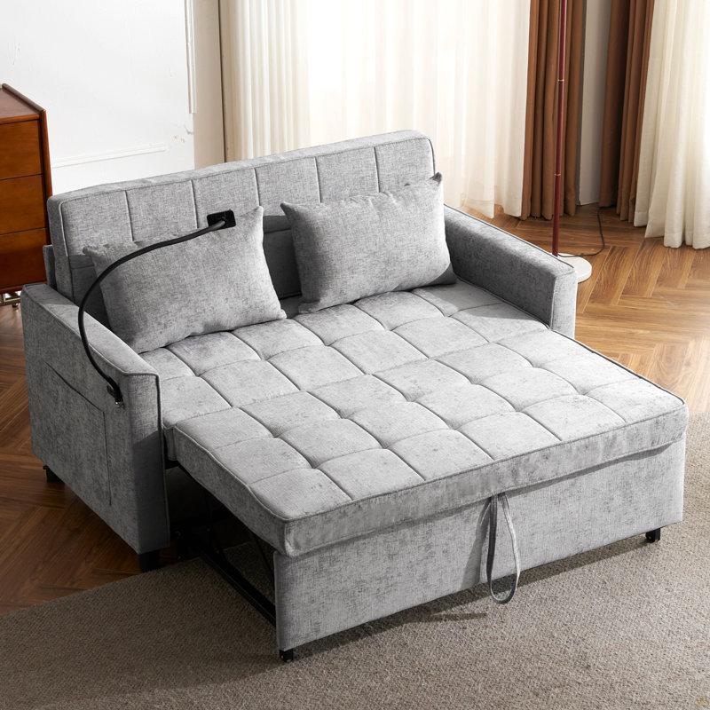 Canapé-lit 56,9 po, Gris
