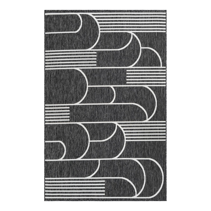 Tapis intérieur / extérieur moderne, Rectangle 5 pi 3 po x 8 pi