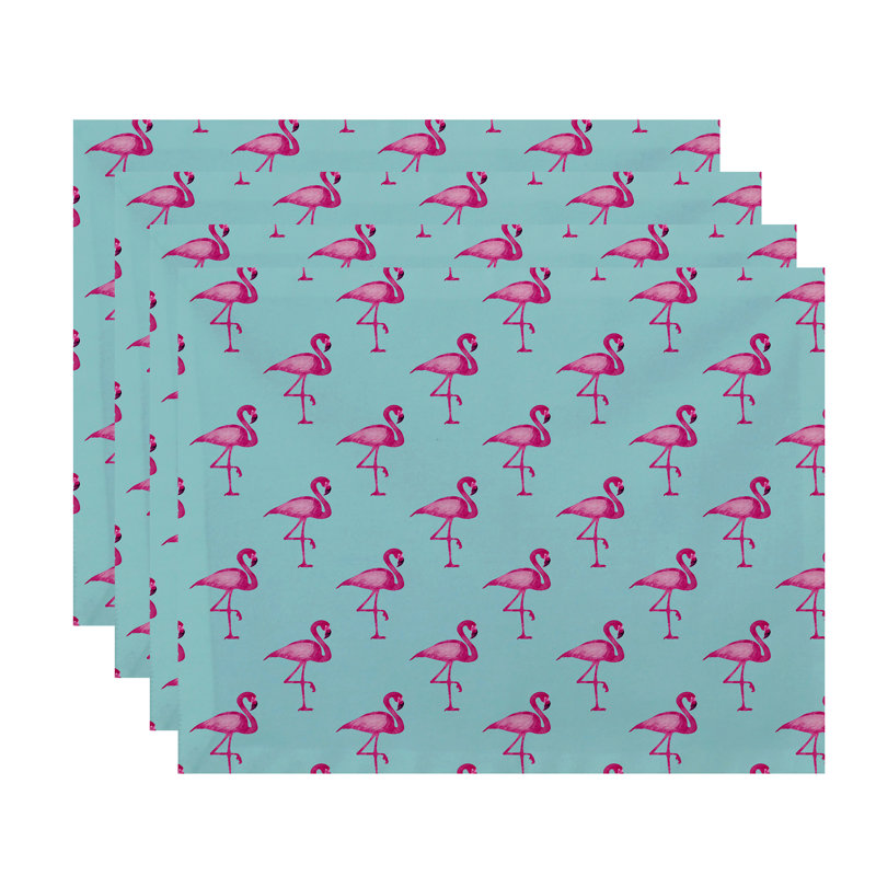 Josefien Polyester Animals/Nature Rectangle Placemat, Aqua