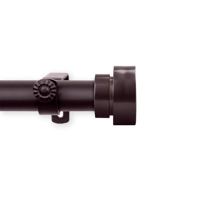 New Hartford Steel Adjustable 1'' Single Curtain Rod
