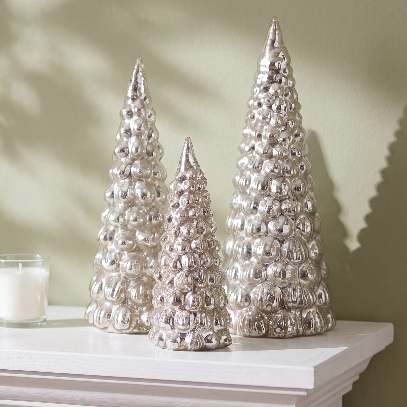Embossed Mercury Glass Tree