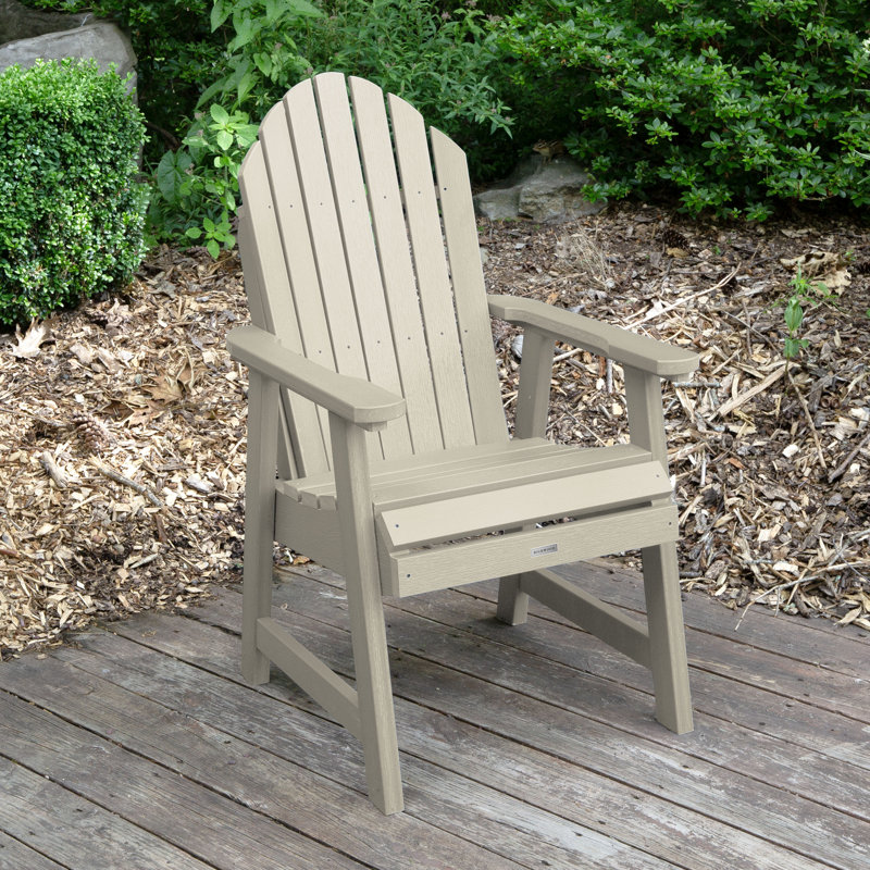 Anette Outdoor Adirondack Chair With Table, Whitewash