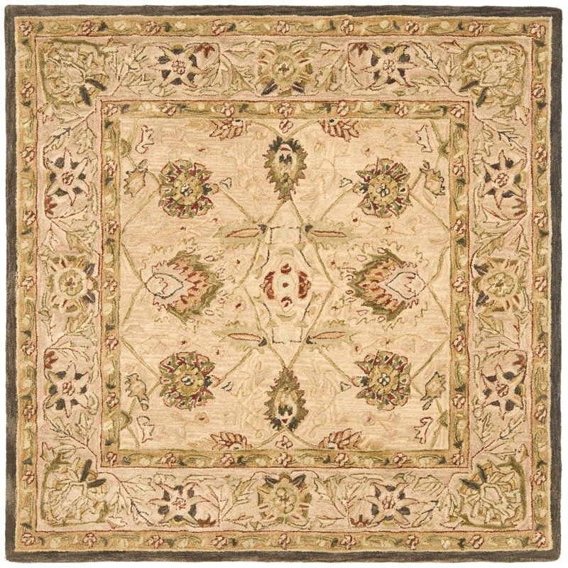 Tingley Hand Tufted Wool Oriental Rug, Square 6'