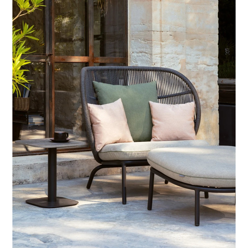 Kodo Outdoor Ottoman, Fossil Gray