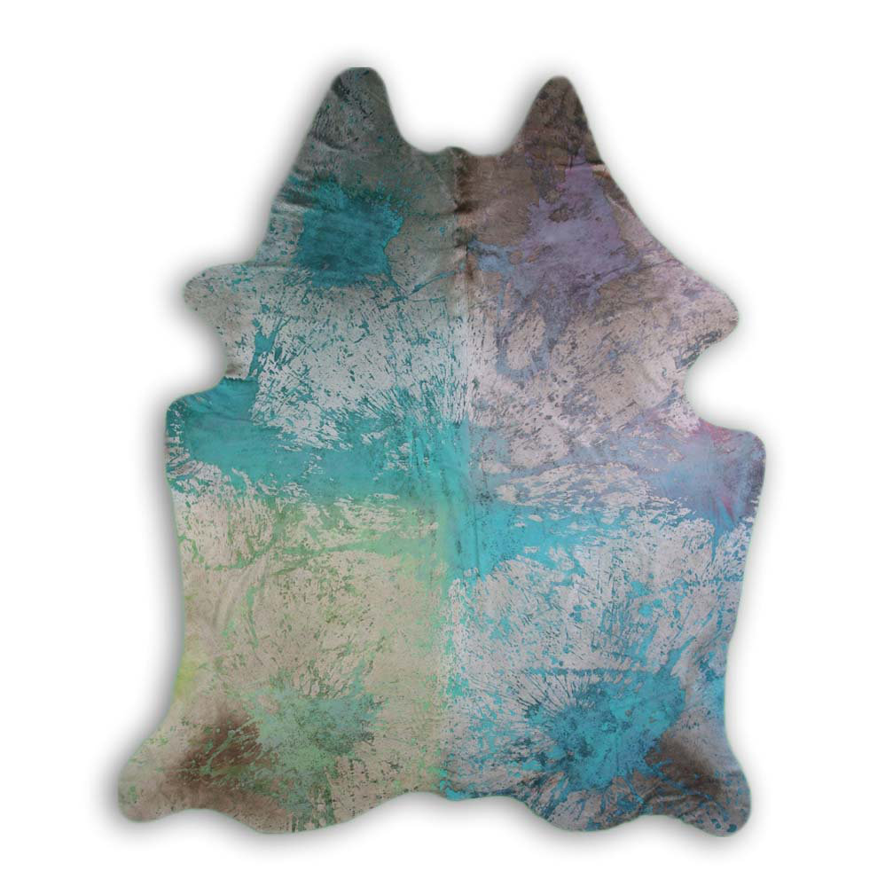 Foundry Select ACID WASHED HAIR ON Cowhide RUG DISTRESSED COLORFUL 3 ...
