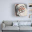 Art mural sur toile tendue - décoration murale «Santa Grin» de marcheur pour salon, chambre à coucher ou bureau - 14 x 14