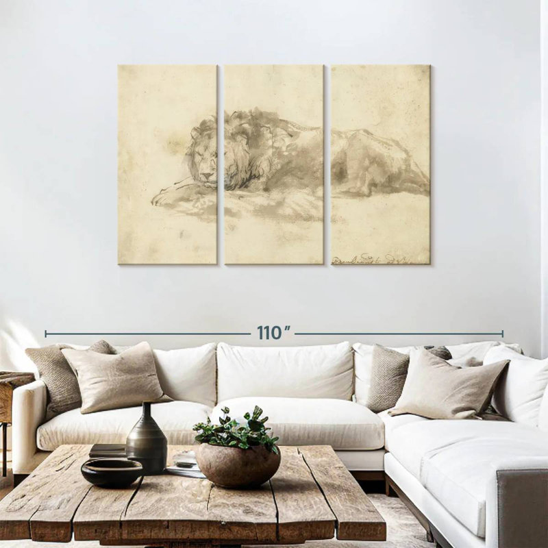 Brampt Reclining Lion, 48" H x 74" W