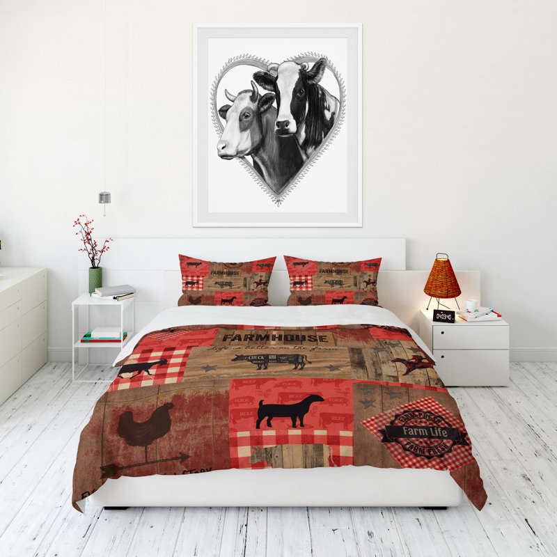 Abstract Duvet Cover, King Duvet Cover + 2 King Shams