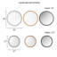 Miroir mural rond 36 po