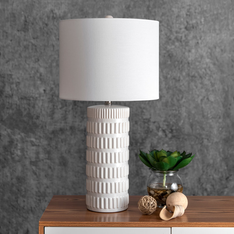 Khadija Ceramic Table Lamp, White