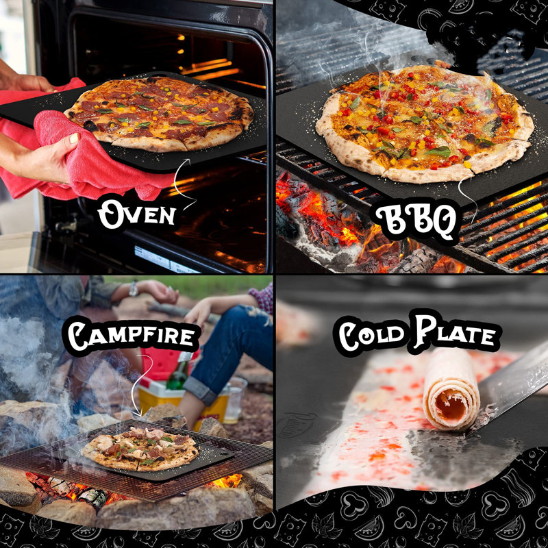 Durable Carbon Steel Pizza Baking Plate 16" x 13.4"