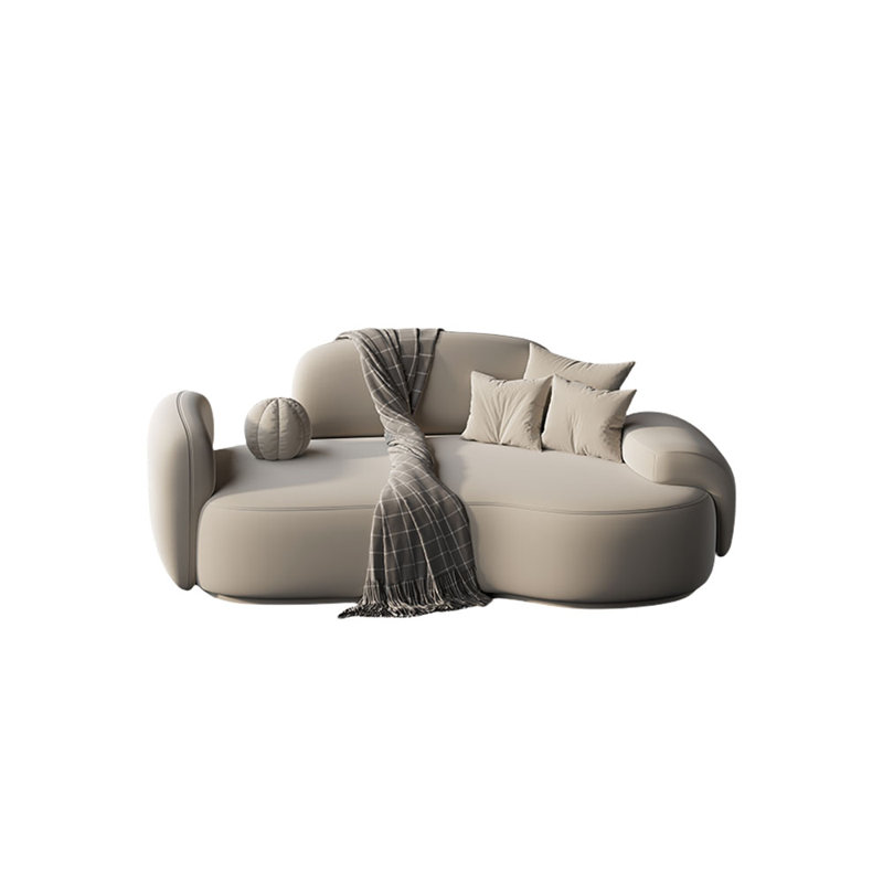 Canapé de luxe léger et courbé, H 26,77 po x l 78,74 po x P 31,5 po, 3