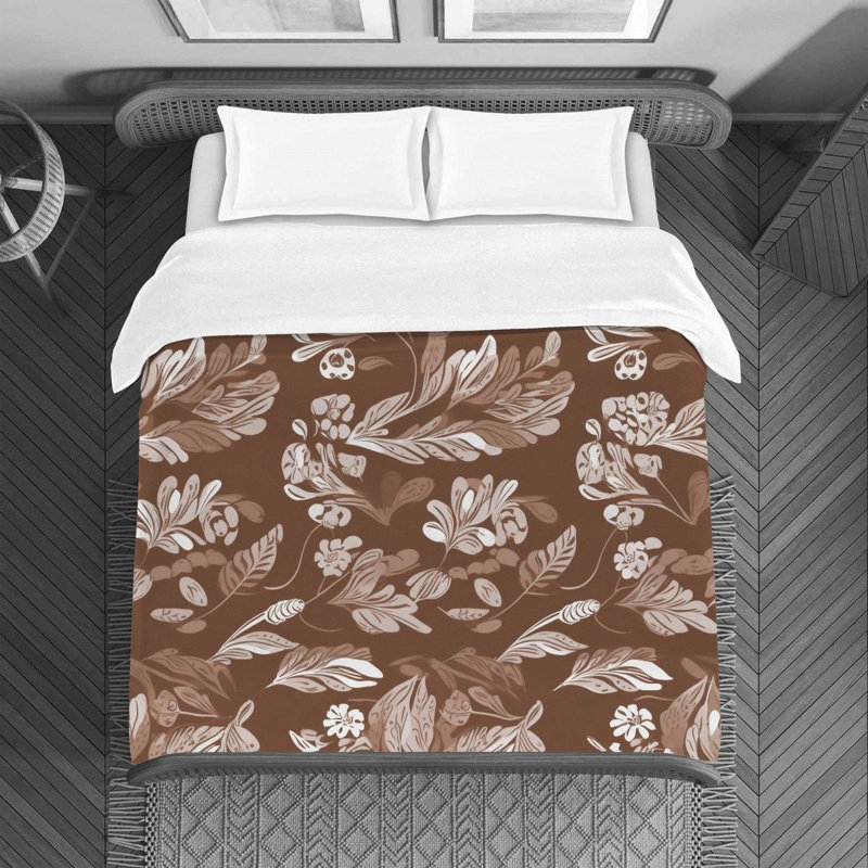 Polyester Floral Duvet Cover, Twin Duvet Cover