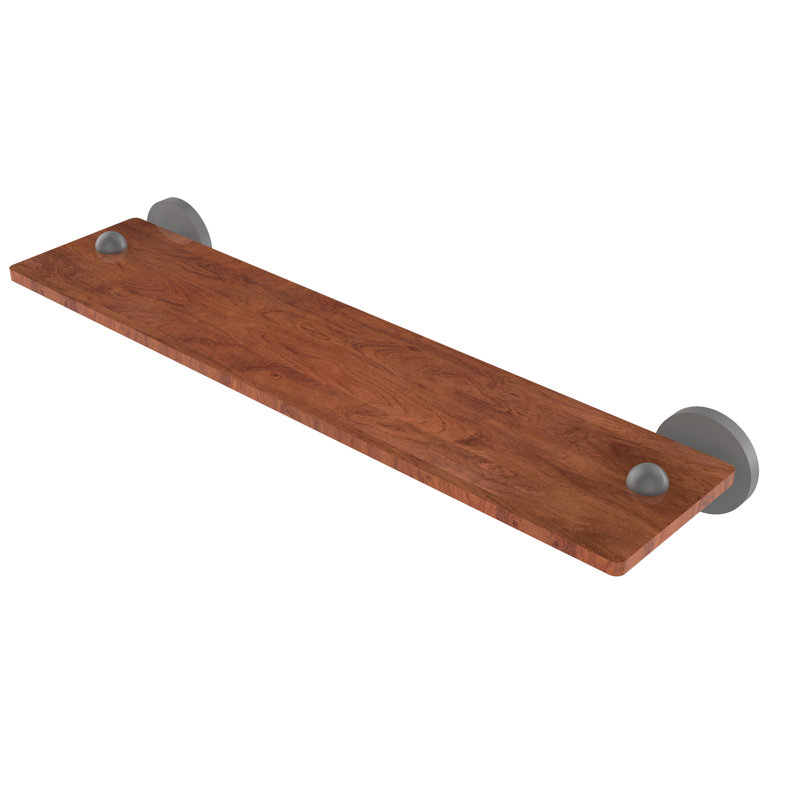 Tablette murale unie bois ironwood Itzhak, Gris mat, H 2,5 po x l 22 po x P 5 po