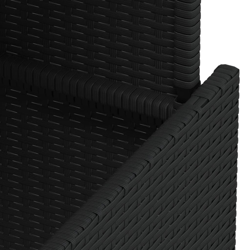 Pirley Rectangular Outdoor Patio Table - 100 cm W 55 cm D, Glass, Black