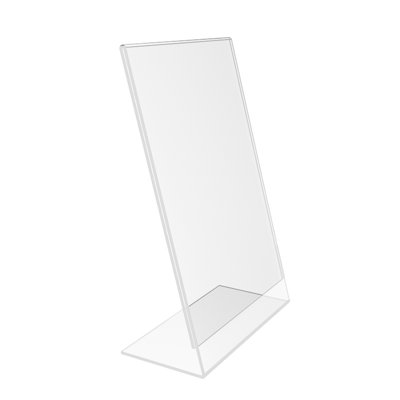 Fixturedisplays® 1PK 5.5 X 8.5" Clear Acrylic Sign Holder With Slant Back Design 19780-5.5X8.5-CLEAR