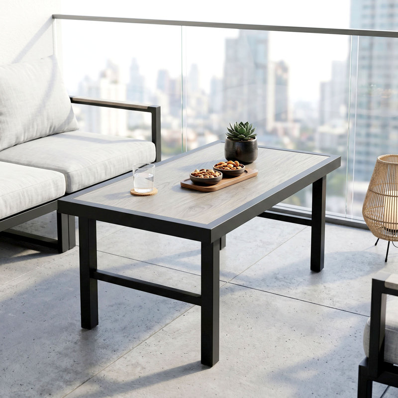 Rectangular 100Cm L Outdoor Coffee Table, Grey