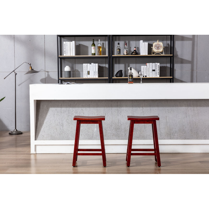 Solid Wood Counter Stool, Counter Stool (24” Seat Height), Cherry