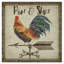 Deagen «Rustic Rooster Vane 4», impression sur toile tendue-30364480
