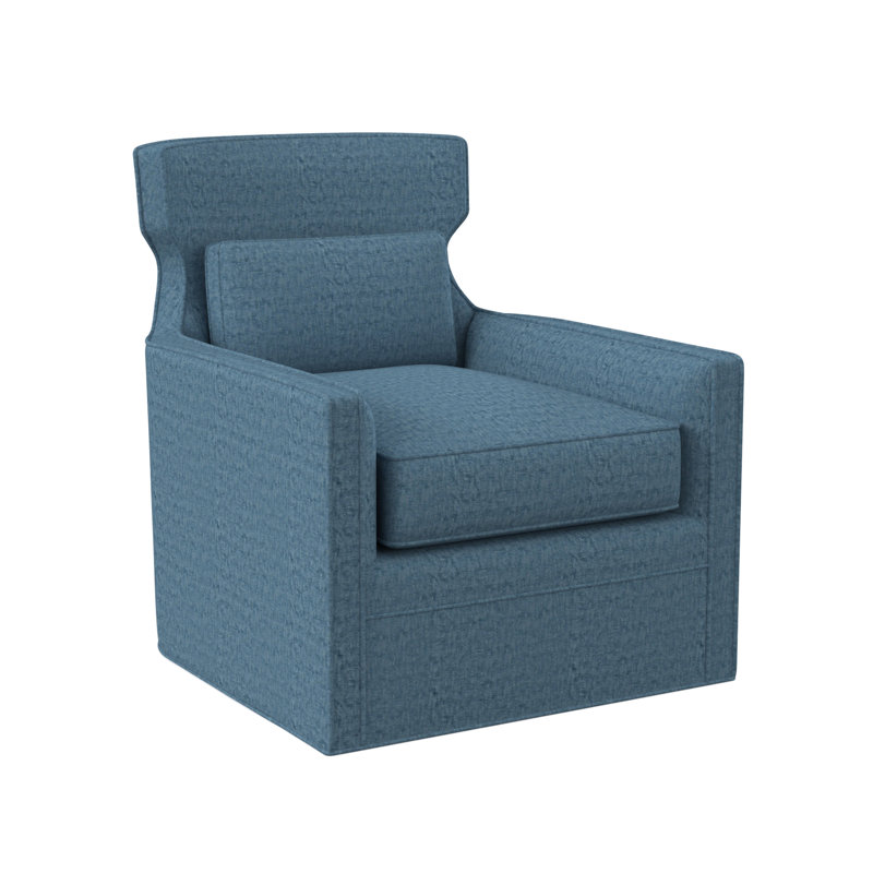 Fauteuil pivotant Whitney, Viscose Edworth Ocean