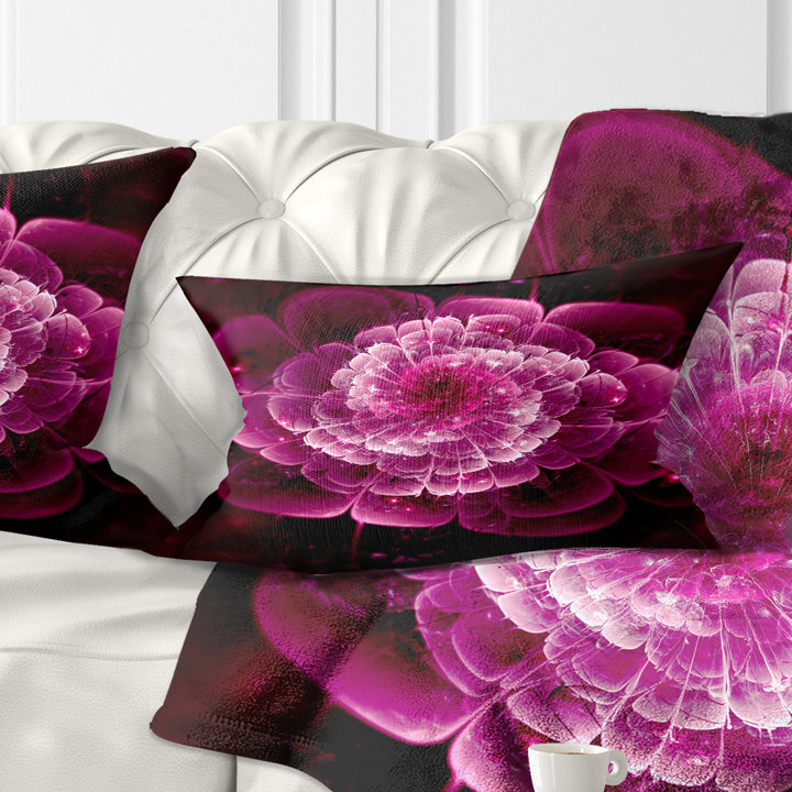 Coussin lombaire floral fractal