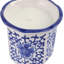 Bougie parfumée moderne en céramique Plumeria pour décor de salon - Décoration pour table basse, chambre à coucher ou bibliothèque - 4 po, bleu et blanc-1884817107