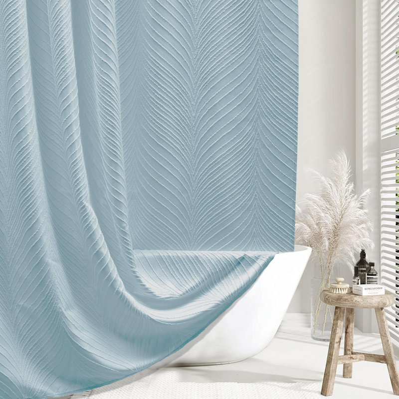 Fabric Shower Curtain, Fog Blue