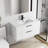 Sharee Wall Mounted Single Bathroom Vanity Set With Sink Top, Zinc Alloy Faucet And Drain, Floating Cabinet With Soft-close Drawers-779144750-779144749