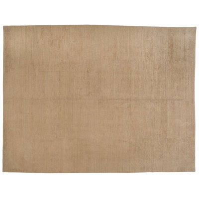 Tapis unique noué à la main brun de 9 pi x 12 pi