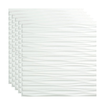 23 in. L x 23 in. W Textured Vinyl Glue Up Ceiling Tile Ceiling Tile In