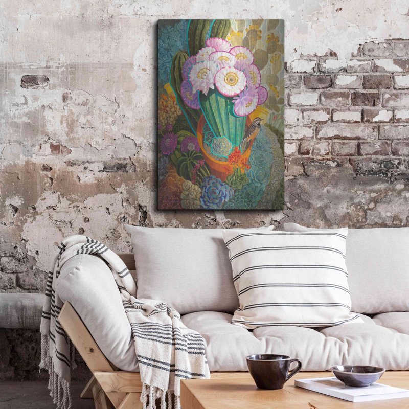 Art mural en métal luxueux «The Prickly Garden» par David Galchutt, art mural en métal, 24 po x 36 po, H 36 po x l 24 po