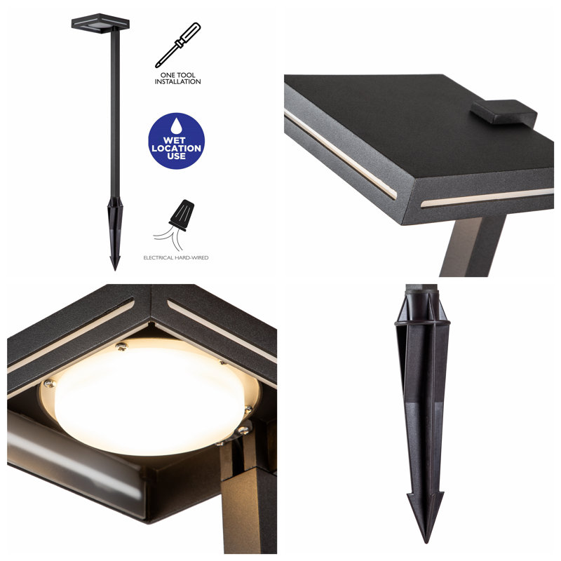 Aluminum Low Voltage Integrated LED Metal Pathway Light Kit