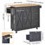 Armoire de rangement sur roulettes avec tiroir et tablettes pour îlot de cuisine