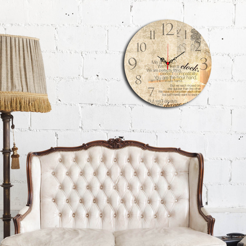 Horloge murale élégante Elegant, 15,7 po de diamètre | 100% panneau de fibres à densité moyenne avec une épaisseur de 0,2 po | Décoration élégante pour le salon, le bureau et la chambre à coucher | Design moderne, parfait pour l'élégance et la