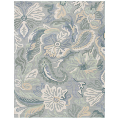 Tapis floral en laine touffeté à la main Arber Jardin
