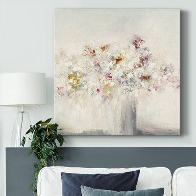Floral pâle sur toile