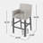 Upholstered Bar stool with armrest and footrest-924679964-930365615