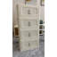 Blanc crème, armoire de rangement pliante latérale large de 19,69 po, 5 niveaux, 19,69 po x 11,81 po x 50,00 po, bacs de rangement pliables avec porte magnétique, armoire de rangement en plastique avec roues