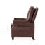 Fauteuils inclinables confortables en polyuréthane brun, style moderne pour la détente à la maison