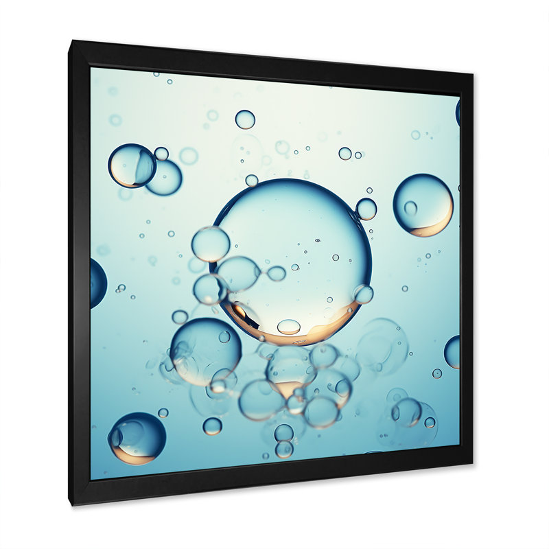 " Ferments Bubble Fantasy ", 30" H x 30" W, Black Picture Framed