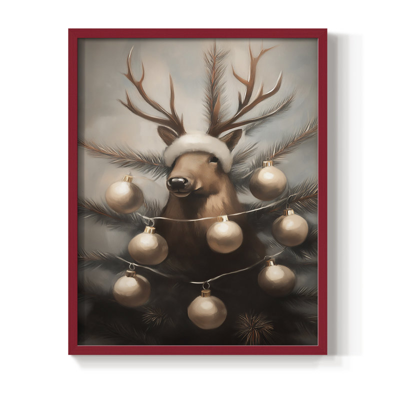 "Art des Fêtes de Noël - Série 2-CCGCL", H 30 po x l 24 po, Rouge