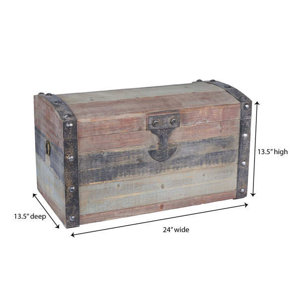 Breakwater Bay Oguz Solid + Manufactured Wood Vintage Trunk & Reviews