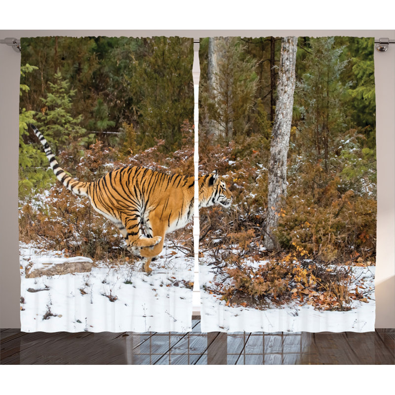 Safari Semi-Sheer Rod Pocket Curtain Panels, 54" x 108"