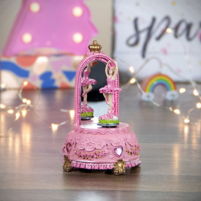 5.5" Children's Pink Musical Twirling Ballerina Decoration
