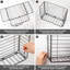 Panier de rangement mural, support de rangement en fil métallique noir pour cuisine, panier suspendu robuste pour porte d'armoire, garde-manger, planches à découper, papier d'aluminium et produits de nettoyage