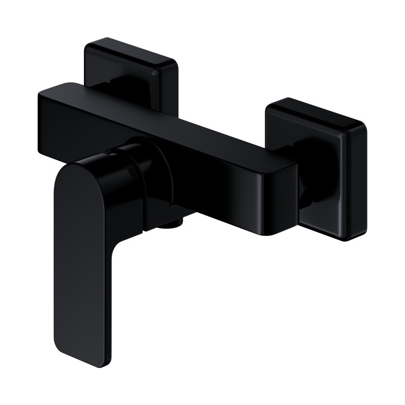 Dhiraj 1 Handle Wall Bath Shower Mixer Bath Filler, Black