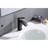 Bathroom Sink Faucet With Matte Black Finish And Waterfall Spout - Single Handle Pop-Up Drain  Overflow Attached  Robust Stainless Steel For Performance Easy Installation Appearance Blended