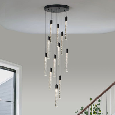 Luminaire suspendu en cristal 12 lumières Eliandra 